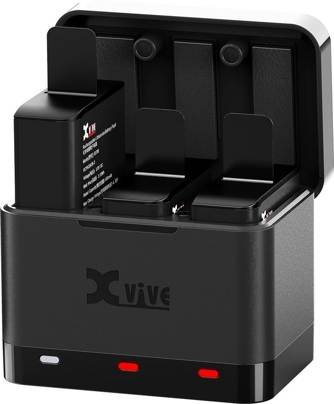 Xvive U5C laddstation med tre batterier