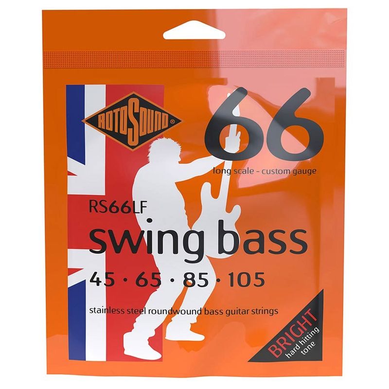 Rotosound RS66LF Swing Bass 66 elbassträngar, rostfritt stål 45–105, custom