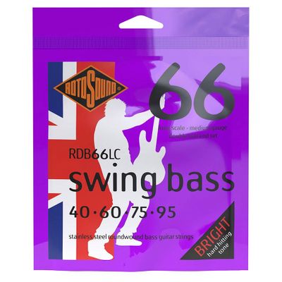 Rotosound RDB66LC Swing Bass 66 elbassträngar, rostfritt stål 40–95, medium, dubbel kulände