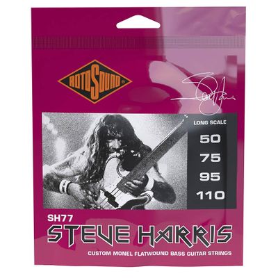 Rotosound SH77 elbassträngar Steve Harris, monel, flatwound 50–110, standard