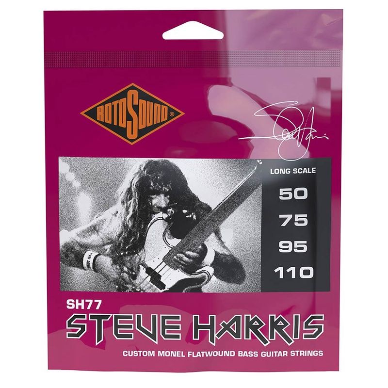 Rotosound SH77 elbassträngar Steve Harris, monel, flatwound 50–110, standard