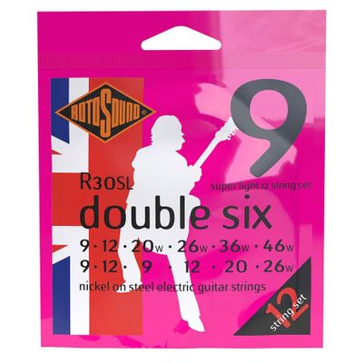 Rotosound R30SL elgitarrsträngar 12-strängad, nickel 9–46, super light