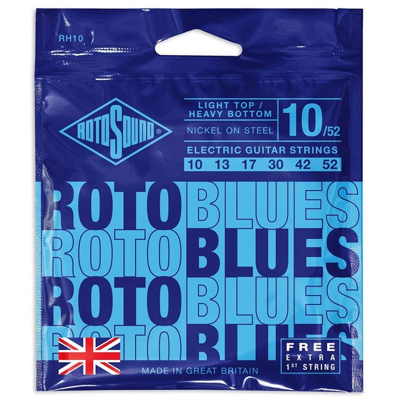 Rotosound RH10 Roto Blues elgitarrsträngar, nickel 10–52, light