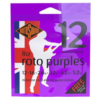 Rotosound R12 elgitarrsträngar, nickel 12–52, medium