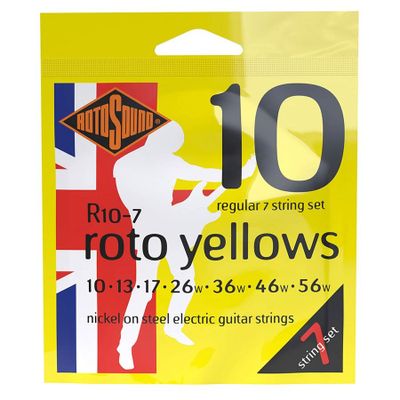 Rotosound R10-7 elgitarrsträngar 7-strängad, nickel 10–56, regular