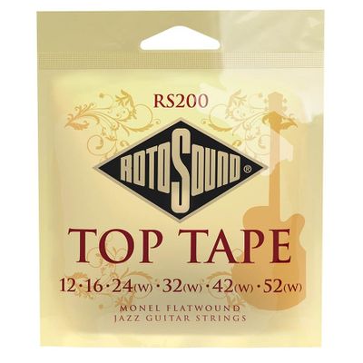 Rotosound RS200 elgitarrsträngar, monel, flatwound 12–52