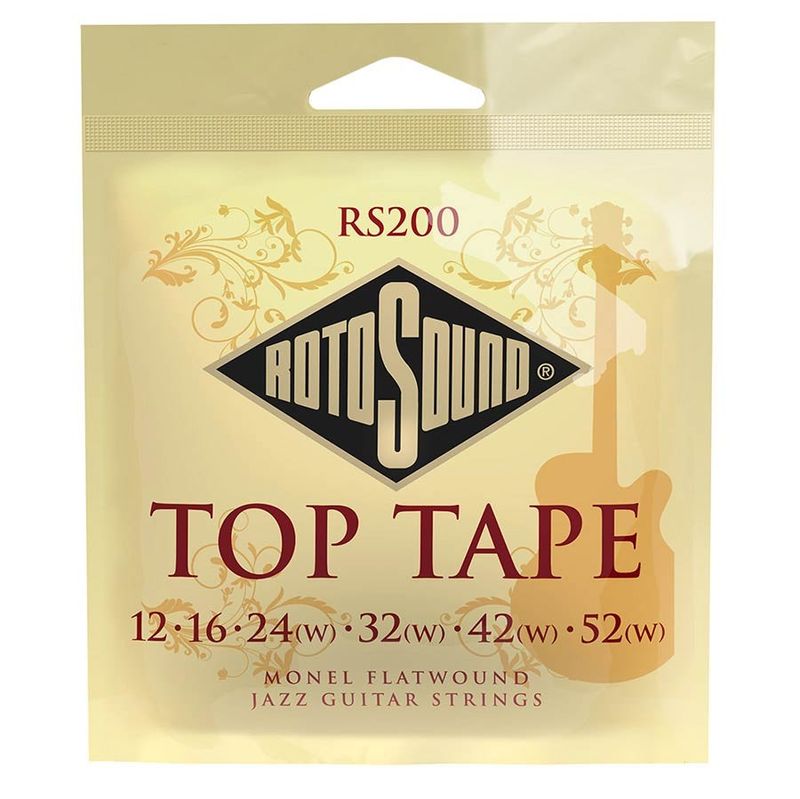 Rotosound RS200 elgitarrsträngar, monel, flatwound 12–52