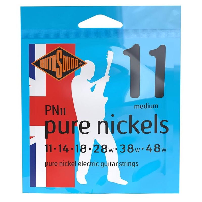 Rotosound PN11 Pure Nickel elgitarrsträngar, ren nickel 11–48, medium