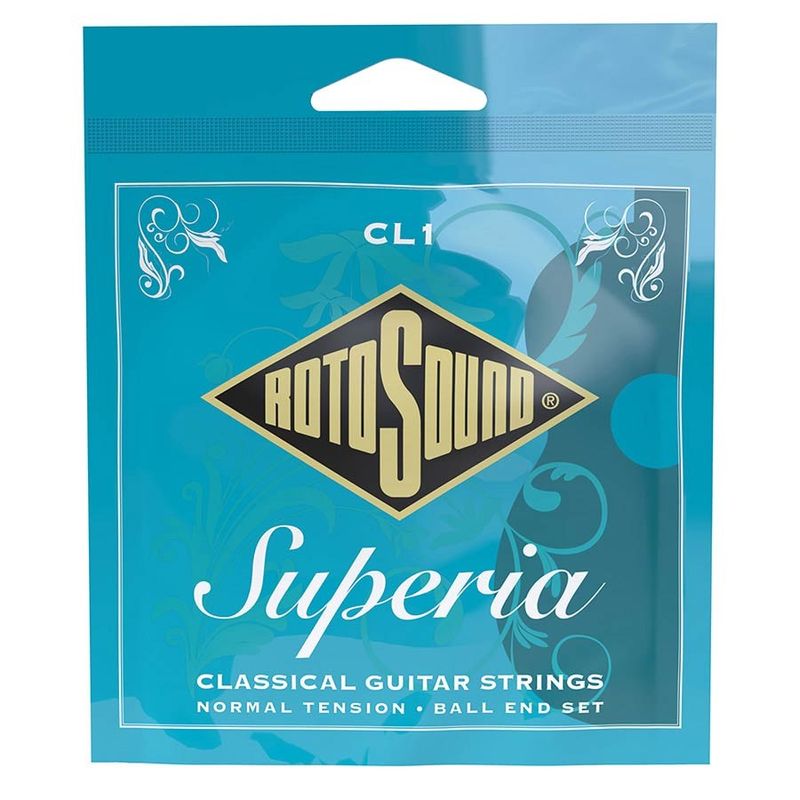 Rotosound CL1 Superia nylonsträngar, klar nylon och försilvrade bassträngar, normal spänning