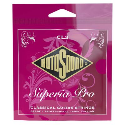Rotosound CL3 Superia nylonsträngar, slipad nylon, hård spänning