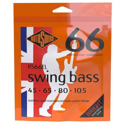Rotosound RS66EL Swing Bass 66 elbassträngar, rostfritt stål 45–105