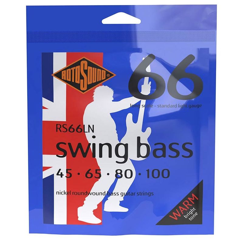 Rotosound RS66LN Swing Bass 66 elbassträngar, nickel 45–100, standard