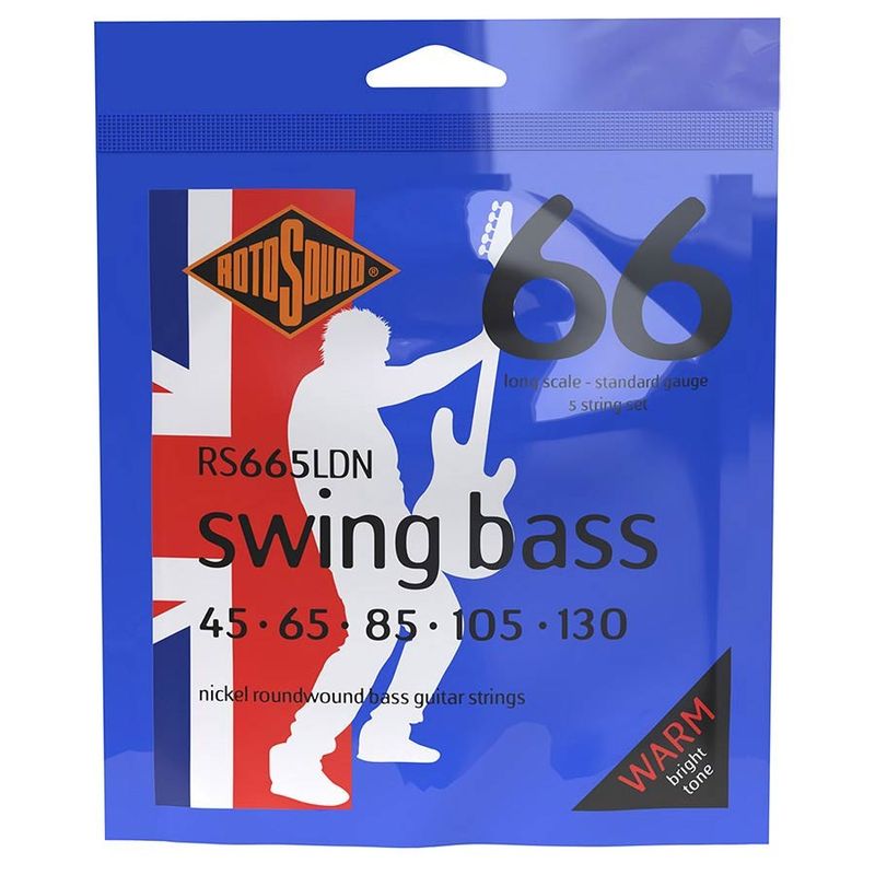 Rotosound RS665LDN Swing Bass 66 elbassträngar 5-strängad, nickel 45–130, standard