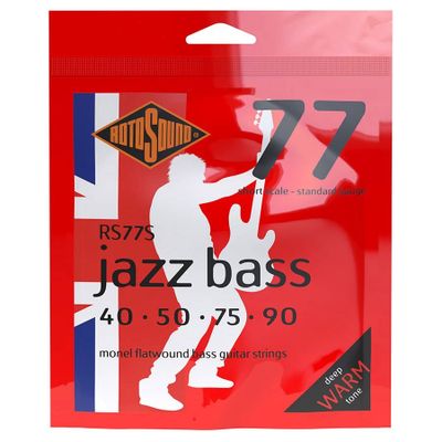Rotosound RS77S Jazz Bass 77 elbassträngar, monel, flatwound 40–90, short scale