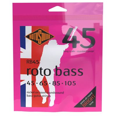 Rotosound RB45 elbassträngar, nickel 45–105, standard