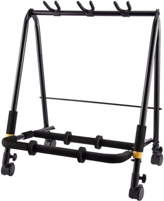 Hercules GS523B Plus gitarrställ för 3 gitarrer, med hjul