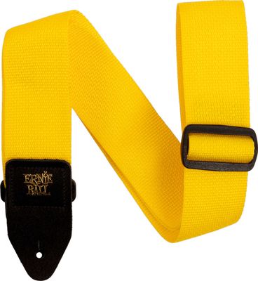 Ernie Ball 5351 PolyPro axelband Yellow with Black Leath