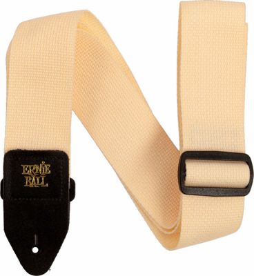 Ernie Ball 5354 PolyPro axelband Cream with Black Leathe