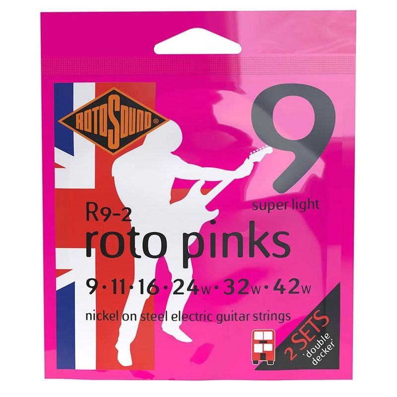 Rotosound R9-2 elgitarrsträngar, nickel 9–42