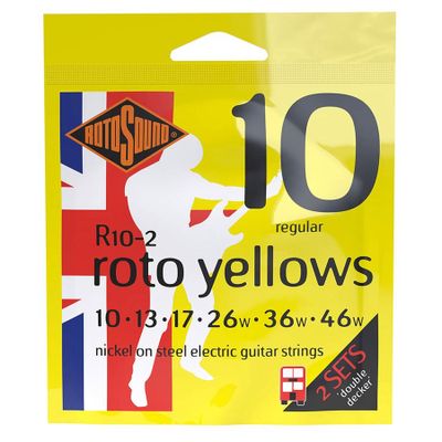 Rotosound R10-2 elgitarrsträngar, nickel 10–46