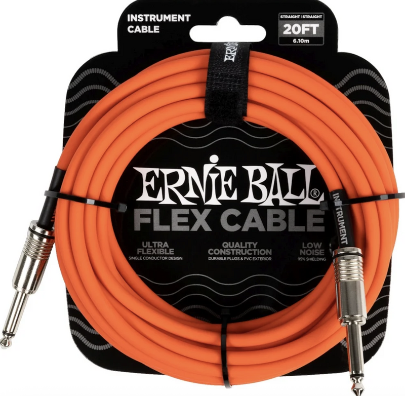 Ernie Ball 6421 FLEX Instrument Cable 6m - Orange instrumentkabel