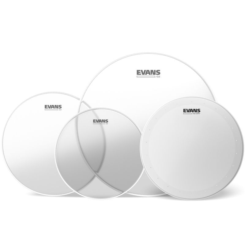 Evans EPP-G2HDD-S skinnpaket Genera G2 Clear Standard (12", 13", 16") + 14" HD Dry virvelskinn