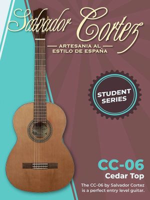Salvador Cortez CC-06 klassisk gitarr, cederlock, 4/4 – bild 6