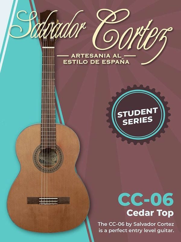 Salvador Cortez CC-06 klassisk gitarr, cederlock, 4/4 – bild 6
