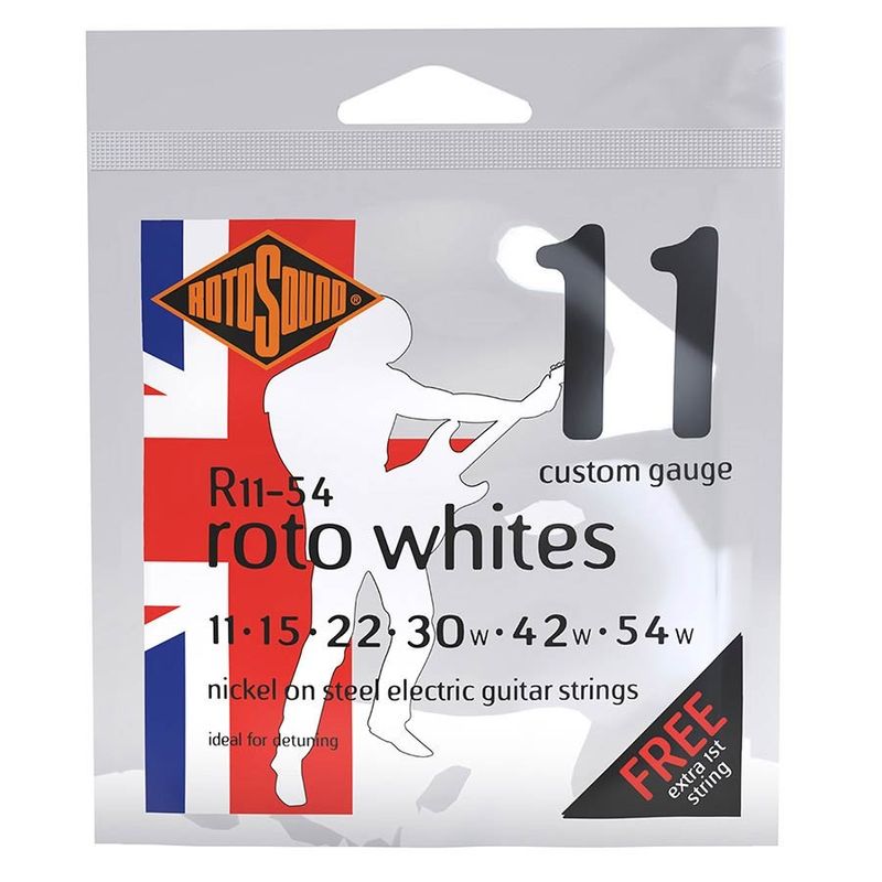 Rotosound R11-54 elgitarrsträngar, nickel 11–54, custom