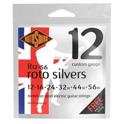 Rotosound R12-56 elgitarrsträngar, nickel 12–56, custom
