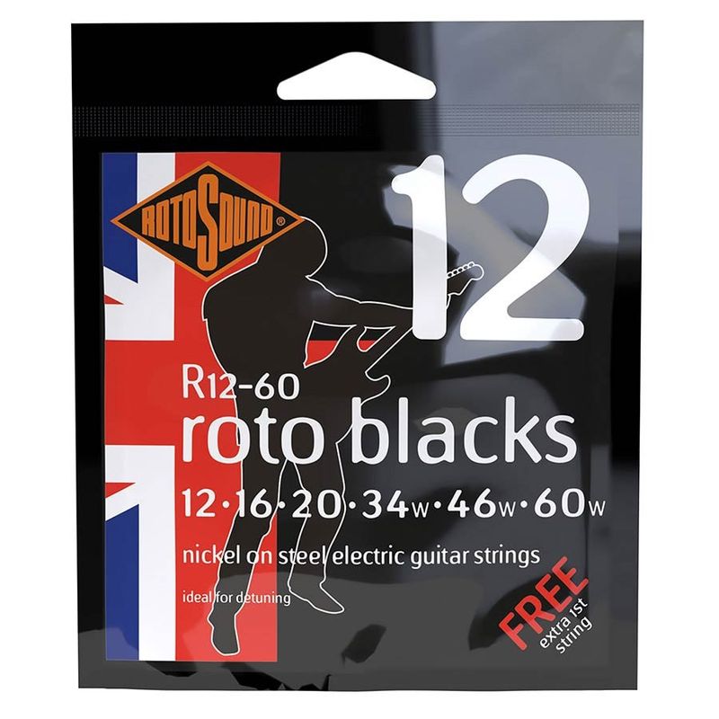 Rotosound R12-60 elgitarrsträngar, nickel 12–60, custom