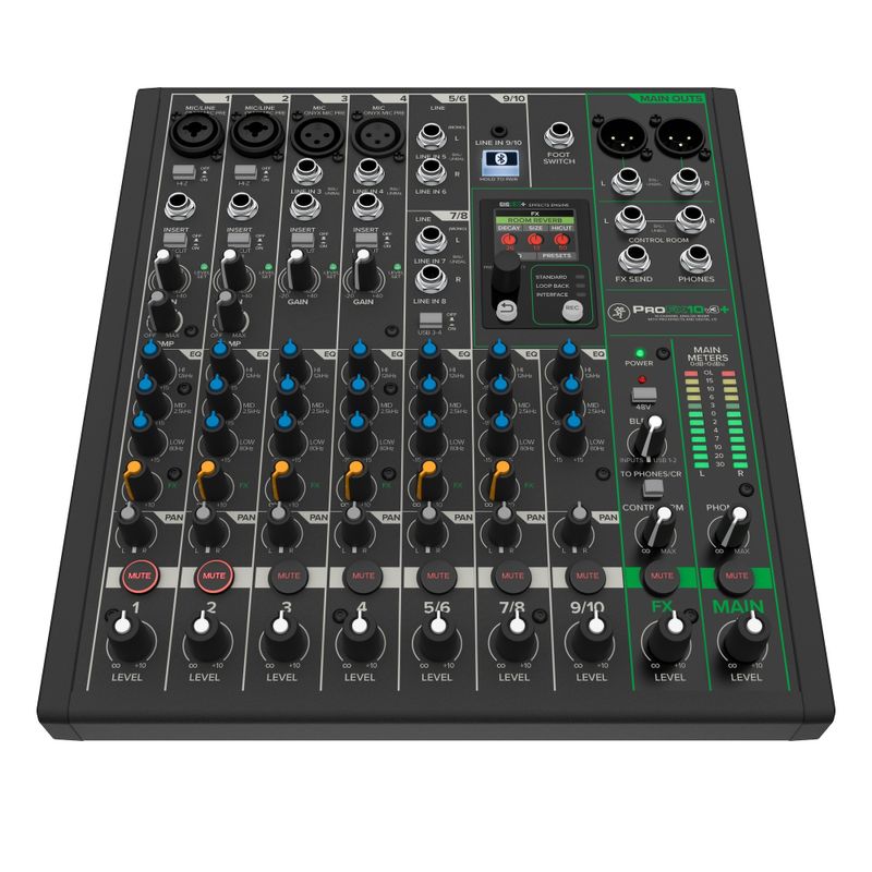Mackie Profx10v3plus 10 channel analog mixer with enhanced FX USB recording modes