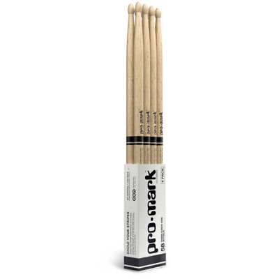 Promark PW5BW-4P trumstockar Classic Attack, 5B, ek, 4-pack, oval spets