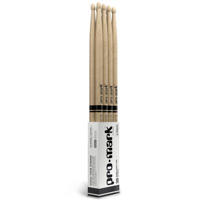 Promark PW2BW-4P trumstockar Classic Attack, 2B, ek, 4-pack, oval spets