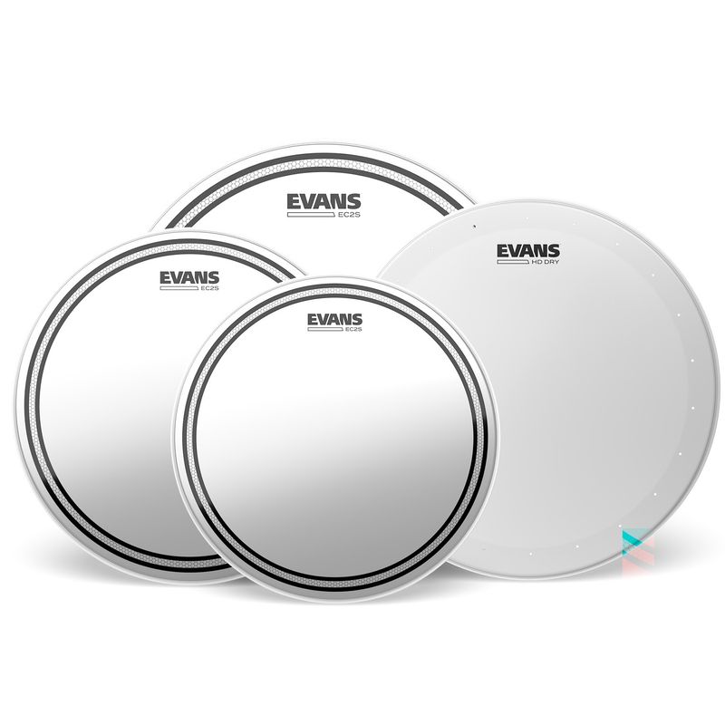 Evans EPP-EC2SHDD-S skinnpaket EC2S Clear Standard (12", 13", 16") + 14" HD Dry virvelskinn