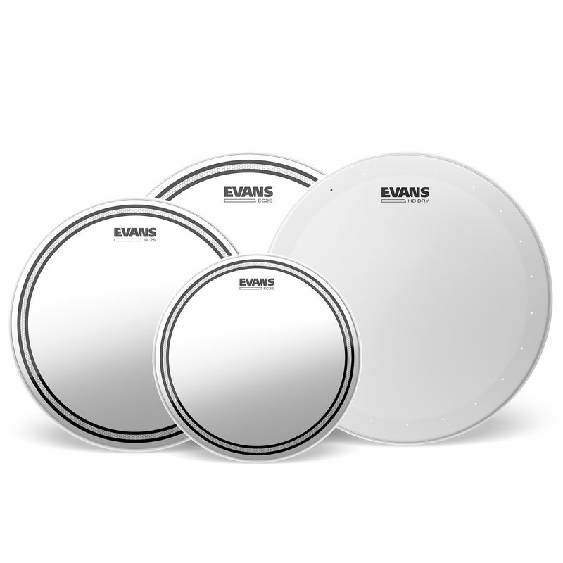 Evans EPP-EC2SHDD-F skinnpaket EC2S Clear Fusion (10", 12", 14") + 14" HD Dry virvelskinn