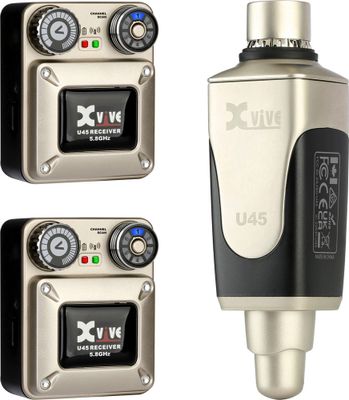 Xvive U45R2 trådlöst in-ear-system med två mottagare