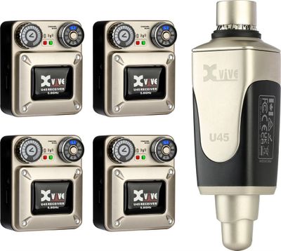 Xvive U45R4 trådlöst in-ear-system med fyra mottagare