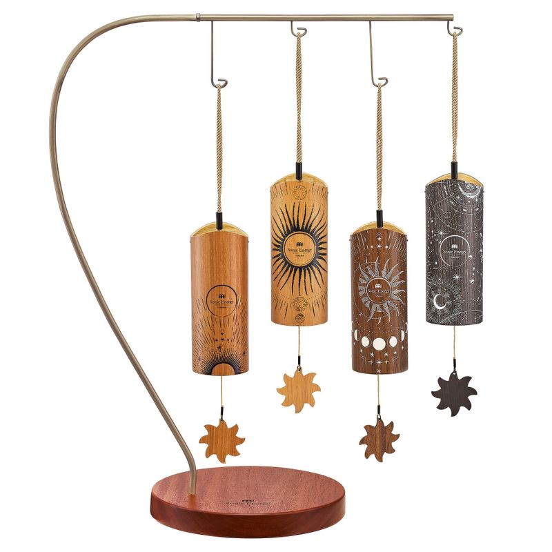 Meinl CBCS4SET Cosmic Bamboo Chime Set, 4 delar. med stand