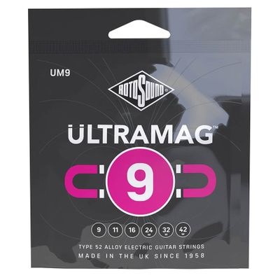 Rotosound UM9 Ultramag elgitarrsträngar, type 52-legering 9–42, super light
