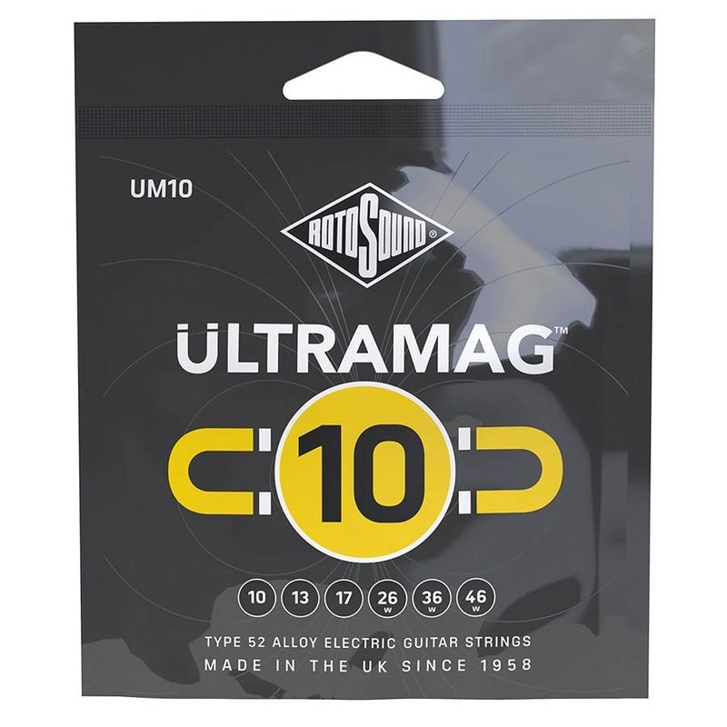 Rotosound UM10 Ultramag elgitarrsträngar, type 52-legering 10–46, regular