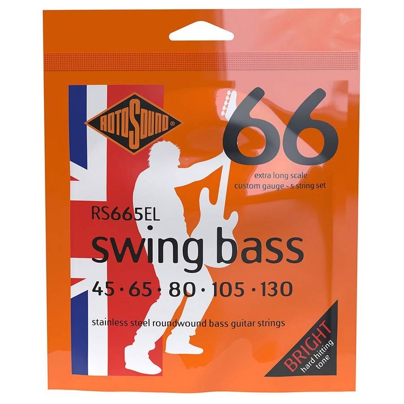 Rotosound RS665EL Swing Bass 66 elbassträngar 5-strängad, rostfritt stål 45–130, standard