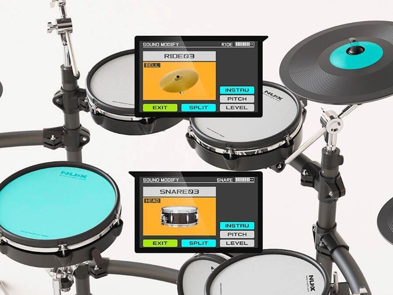 NUX DM-8 elektroniskt trumset med Remo-meshskinn och USB-ljudkort – bild 16