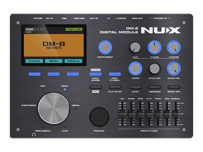 NUX DM-8 elektroniskt trumset med Remo-meshskinn och USB-ljudkort – bild 5