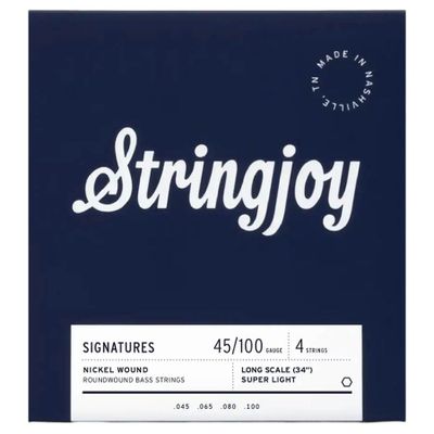 Stringjoy SJ-BA45100LS Signatures elbassträngar, nickel 45–100, super light