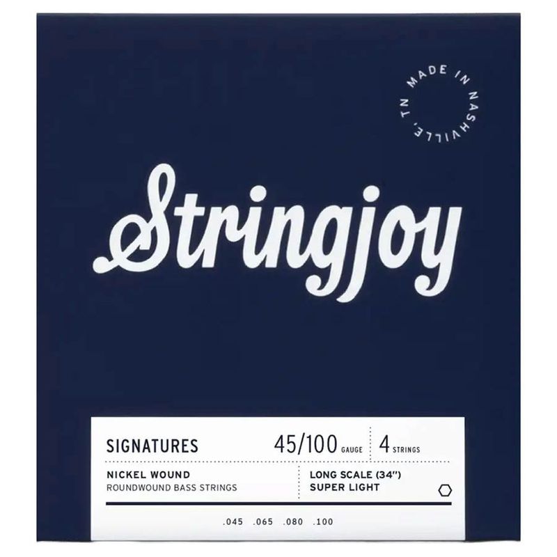 Stringjoy SJ-BA45100LS Signatures elbassträngar, nickel 45–100, super light