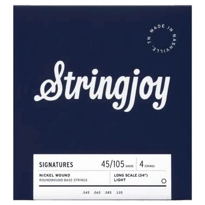 Stringjoy SJ-BA45105LS Signatures elbassträngar, nickel 45–105, light
