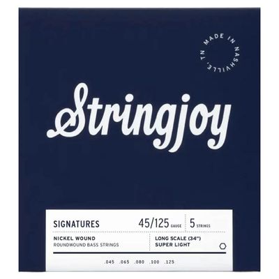 Stringjoy SJ-BA45125LS Signatures elbassträngar 5-strängad, nickel 45–125, super light