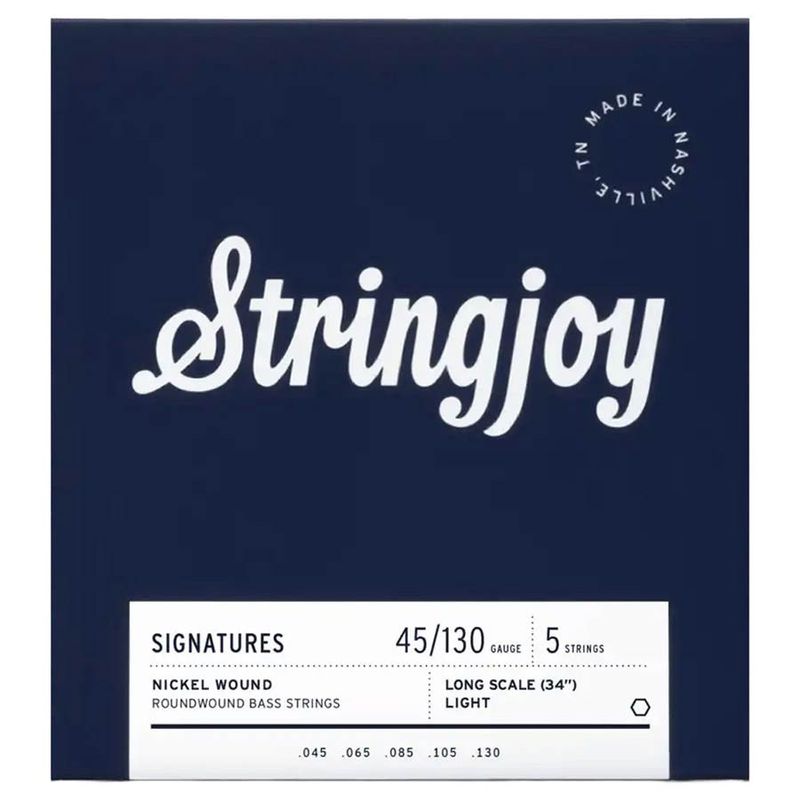 Stringjoy SJ-BA45130LS Signatures elbassträngar 5-strängad, nickel 45–130, light