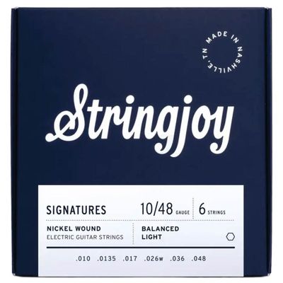 Stringjoy SJ-BAL10 Signatures elgitarrsträngar, nickel 10–48, balanced light